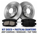 Kit Disco Pastilha Dianteiro Jeep Compass Renegade Fiat Toro